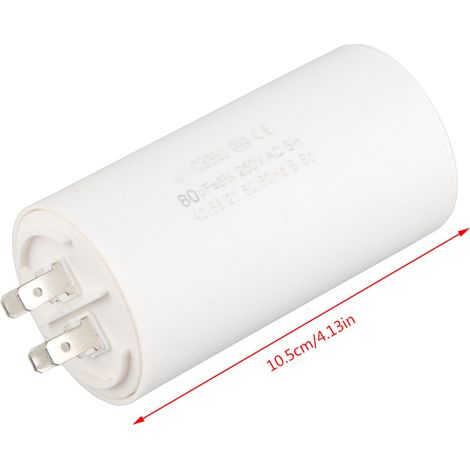 Condensateur permanent CBB60 forme cylindrique 250V CA 80µF 50/60Hz pour moteur de pompe (1/5)