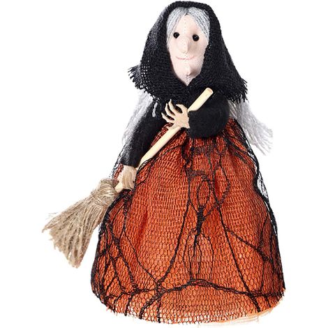 Balai De Sorcière - Décoration Halloween - Pour Intérieur Et Extérieur - Lot De 1 (1/5)