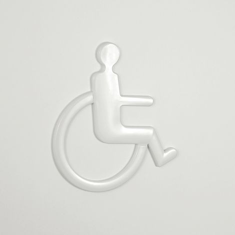 pba 01 Symbole d'utilisateur de fauteuil roulant en nylon 155x145 mm (1/3)