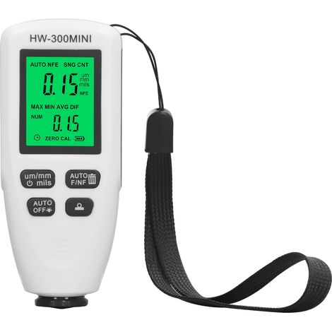 Digitales Lackdickenmessgerät für Autos, Lackdickenmessgerät 0–2000 µm F/NF, automatische Erkennung, Nullpunktkalibrierung, weiß (1/5)