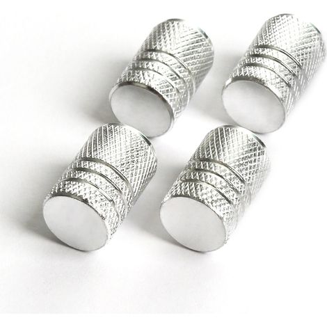 20 st Premium däckventilstamlock, aluminiumlegering räfflade däckventil cover, Universal Schrader-ventil cap with packning (5 färger) (1/5)