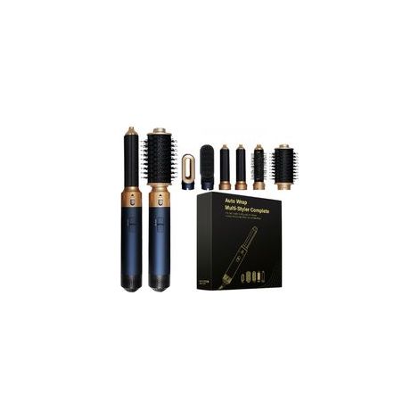Appareil de coiffure 6 en 1 : brosse séchante, fer à friser, lisseur, bleu (1/5)