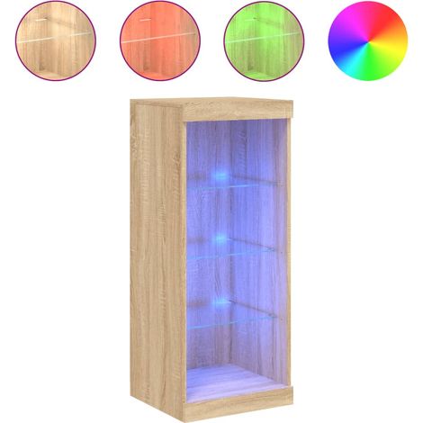Maison Exclusive - Aparador con luces LED roble Sonoma 41x37x100