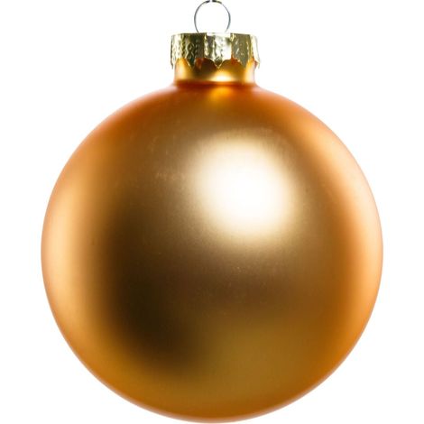 TrendLine Christbaumkugeln 6 Kugeln Ø 8 cm Glas Gold Weihnachtskugeln (1/3)