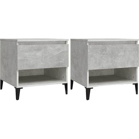 Maison Exclusive - Beistelltische 2 Stk. Betongrau 50x46x50 cm Ho (1/5)