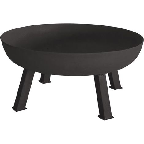Perel – Brasero fonte 100 cm – Hauteur 41.5 cm – Poids 23.5 kg – Pour espaces extérieurs – Couleur noir (1/4)
