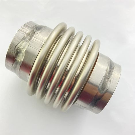 Exhaust Flex Bellow Soufflet d'échappement en acier inoxydable 304, avec tube intérieur, pièce flexible soudable pour Turbo/Downpipe (51 mm) (1/5)