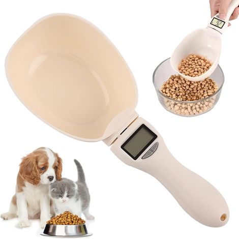 2 cucchiai dosatori elettronici, cucchiai digitali, cucchiai dosatori elettronici con schermo LCD, cucchiai dosatori per cani, cucchiai con bilancia digitale, per cibo per cani e gatti, cucina