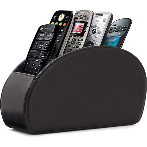 Porte-télécommandes, organiseur de bureau à 5 compartiments, idéal pour ranger les télécommandes de télévision, de médias et de chauffage. (1/5)