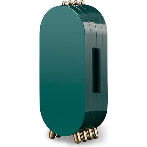 armoire Bijoux Pliable Cran Design - Vert, Organiseur De Bijoux Pour Femmes (1/5)
