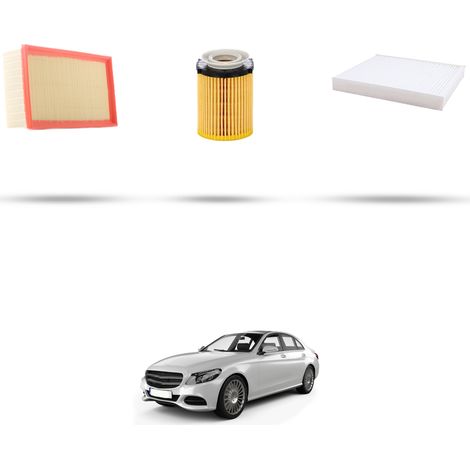 Kit tagliando 3 filtri compatibile con Mercedes Classe C (W205,S205,C205) 250 155kw Dal 2014 (1/4)