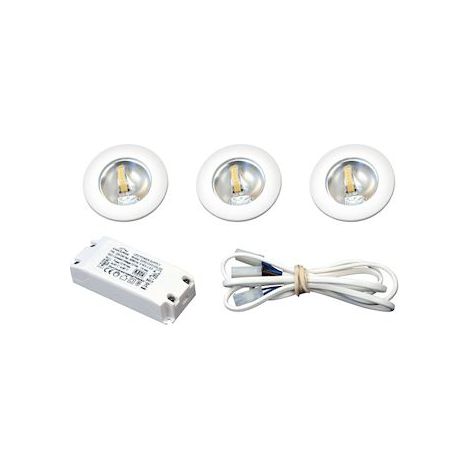 Aric – Kit de 3 spots encastrables LED G4 1,8W 3000K 150lm – Pour plafond et mur – Driver inclus – 50775 (1/7)