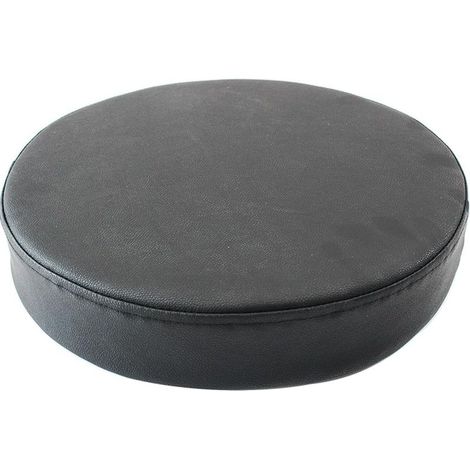 Cuscino Sedia Rotonda Impermeabile/Galette De Chaise Cuoio dell'unità di elaborazione,35/40/45/50cm Cuscino del Sedile Per Auto, per Interni Ed Esterni, Giardino, Cucina, Office(Nero,13.8x2in/35x5cm) (1/5)