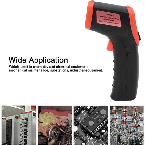 Thermomètre Infrarouge HW600 sans Contact avec Écran LCD pour Mesure de Température (Rouge) (1/5)