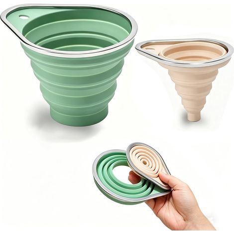 entonnoir cuisine pliable en silicone, Grand (1/5)