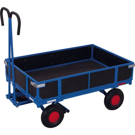 VARIOfit Handpritschenwagen mit Bordwand Luftbereifung 985 x 680 mm Traglast 700 kg
