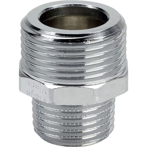 Viega Gewindestutzen 458874 G 1/2xR 3/8, Rotguss verchromt (1/2)