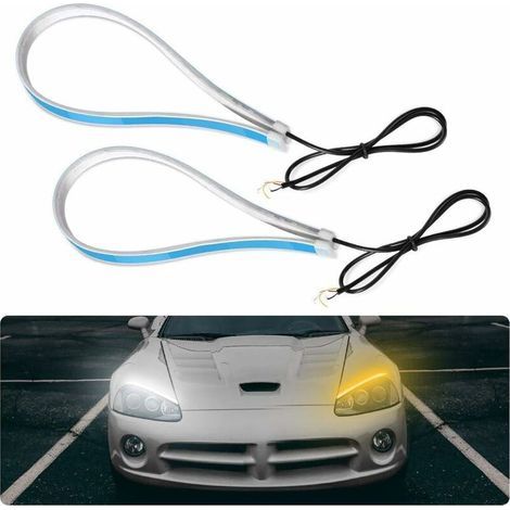 Daytime running lights Daylight with front indicator set car waterproof fog light front indicator car strip fog lamp (1/4)