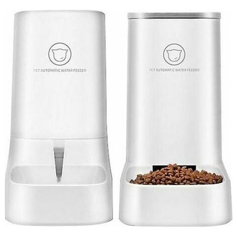 Automatischer Futterspender und Wasserspender, Zubehör, automatischer Futterspender, Trockenfutter für Katzen, Hunde-Wassernapf, automatisches Futterspender-Set, automatischer Futterspender, Wasserspe
