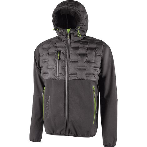 Chaqueta de trabajo híbrida SPOCK - Gris/Verde 4XL (1/5)