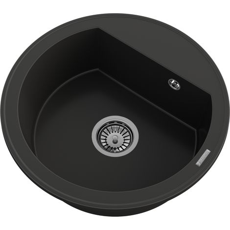 ÉVIER ROND EN GRANIT À UN BAC SIPHON CHROME ARNO (1/5)