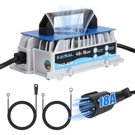 48V 18A Chargeur pour Voiturette de Golf, Chargeur pour Voiturette de Golf, Chargeur Intelligent 48V pour Batteries au Plomb-Acide (1/5)