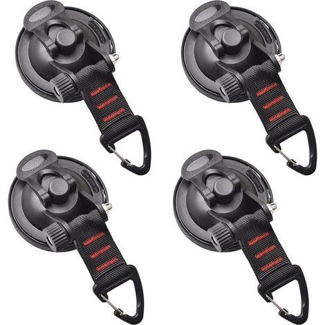 4-Piece Multifunctional Suction Cup Anchor Set for Cars, Camping, Tarpaulins, and Other Uses: Suction Cups with Attachment for RVs, Household Use, and Workshops (1/5)