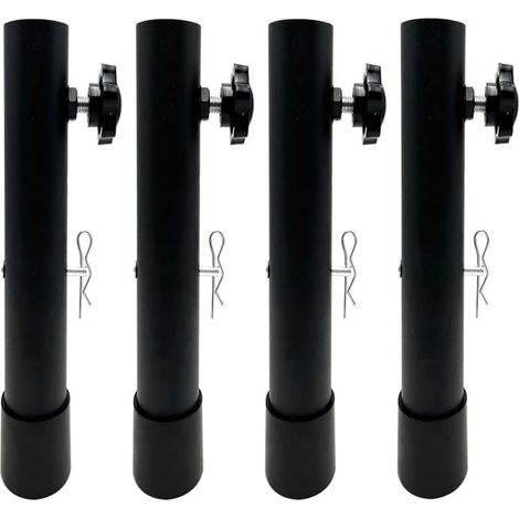 Prolunghe per gambe di tavolo, prolunghe per altezza del banco da lavoro, facili da installare e utilizzare, prolunghe dritte per gambe di tavolo, confezione da 4 (20 cm) (1/5)