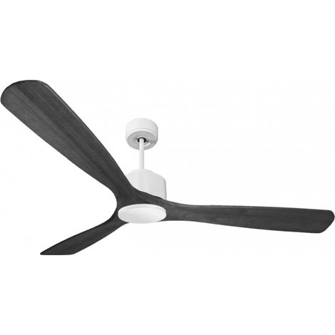 Modulo de KlassFan - Super destratificateur et ventilateur DC 166 cm Blanc pales bois noir sans Lumière 30 à 60 m²