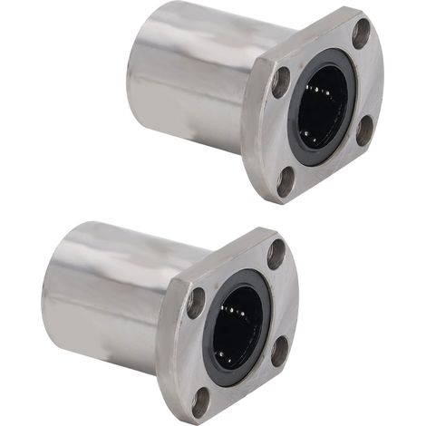 Lot de 2 roulements linéaires à bride ovale LMH25UU, billes de précision pour guidage, pièces détachées de rechange. (1/5)