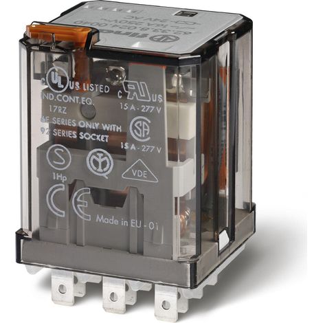 Relais de puissance 3RT 16A 24V DC bouton test et indicateur mécanique 279336 FINDER 623390240040