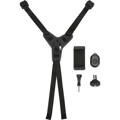 Support de téléphone pour casque de moto, léger et anti-dérapant, fixation au menton noir