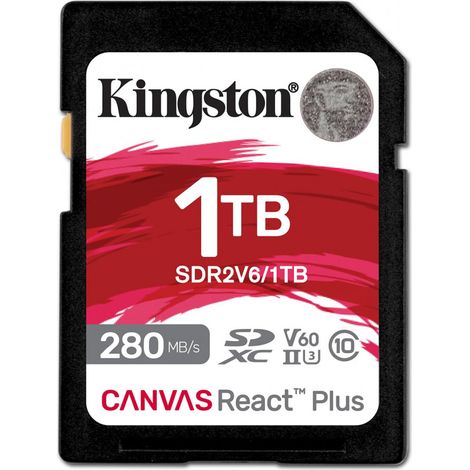 Kingston Canvas React Plus V60 1TB SDXC Speicherkarte 4K-UHS-II