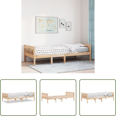 Holzbett -  Kinderbett ohne Matratze 80x200 cm Massivholz Kiefer (1/5)