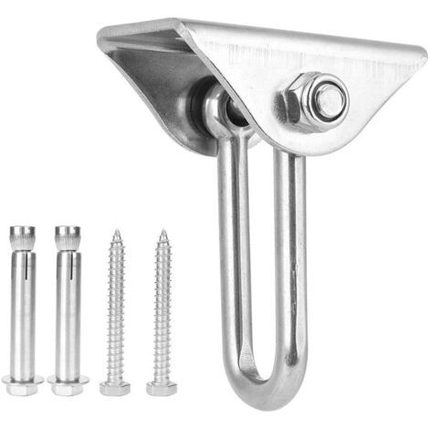A (12.3×9.5×3.5cm) Acier Inoxydable De Type U Suspension Balançoire Crochet De Suspension Plaque Fixe Hamac Accessoire De Chaise Suspendue (1/4)