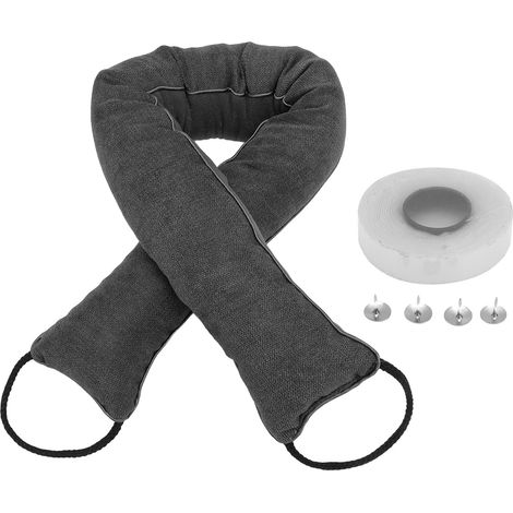 Boudin de porte anti-poussière et anti-bruit, lavable, gris foncé, pour la maison. (1/5)
