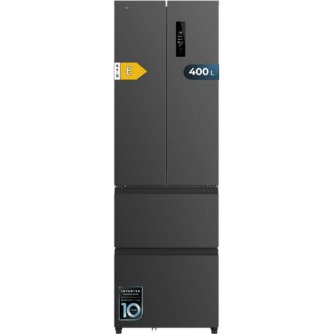 Cecotec Frigorífico puerta francesa Bolero CoolMarket Combi F2D 400 Dark E