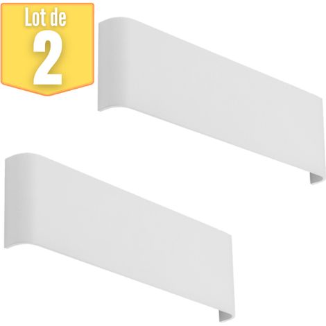 Lot de 2 appliques LED BRAYTRON AVVA1, blanc, 12W, 810lm, aluminium (1/5)