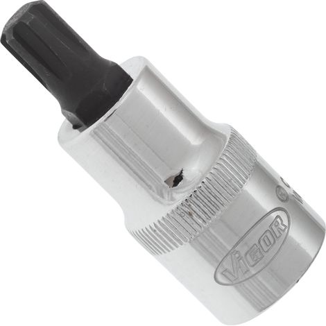 Douille mâle ∙ V2206 ∙ Carré creux 1/2 pouce (12,5 mm) ∙ Empreinte à crénaux Ribe CV ∙ Taille M9 (1/3)
