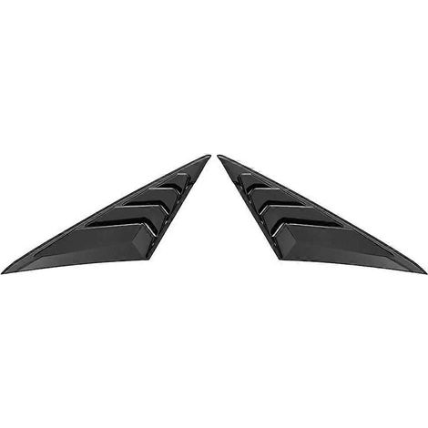 1 paire de couverture de garniture de volet de persienne de lunette arrière de voiture pour 2021-2023 Scoop Shade Décorer noir brillant (1/5)
