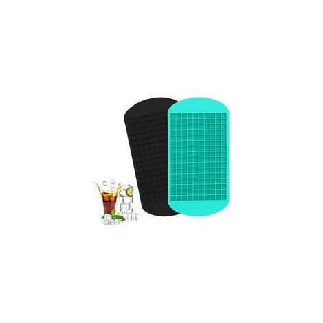 Bac à Glaçons en Silicone - 160 Blocs Glaçons - Bacs à Glaçons Carrés pour 160 Mini-Glaçons, Gelée, Lait, Jus Cocktails, Whisky, 2PCS