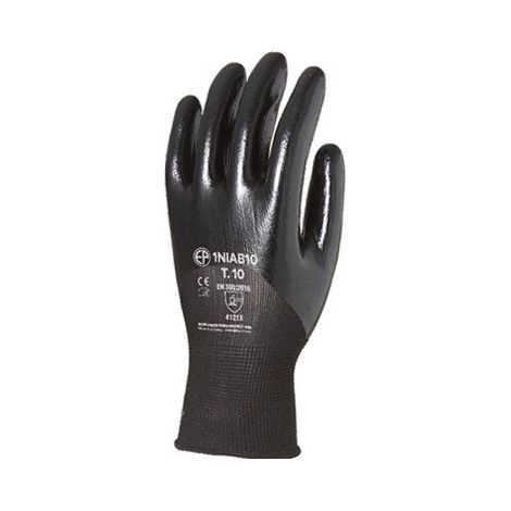 Schwarze Nitrilhandschuhe für Präzisionsarbeiten, das Paar T 10 (1/2)