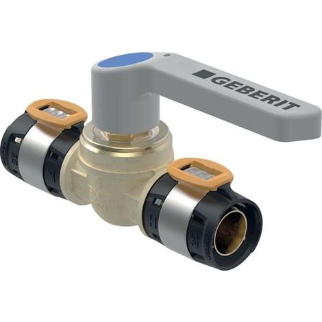 Geberit FlowFit Kugelhahn mit Betätigungshebel, CuZn21Si3P, D 63mm, 619856001 (1/5)