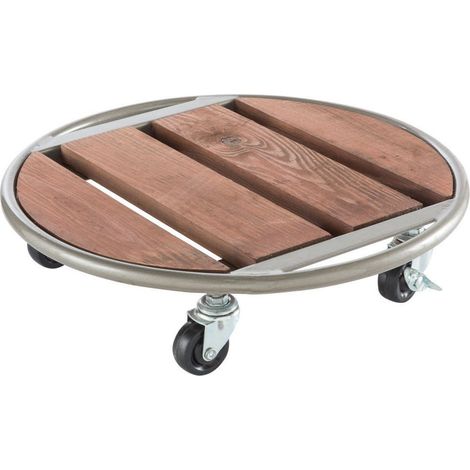 "Flora Roll Metal Wood" Rollständer aus Holz und Metall - 35 cm NORTENE
