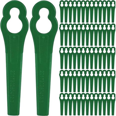 Lames de rechange en plastique pour tondeuse à gazon, 100 pièces, accessoires pour tondeuse à gazon, vert
