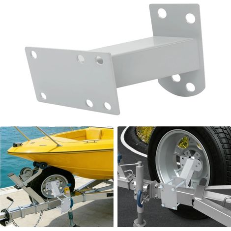 Support de roue de secours, compatible avec des pneus de 8 à 16 pouces, réglable pour jantes à 4/5 trous, adapté pour des timons de remorque d'une largeur de 5 cm, poids brut de 2,25 kg, design verrou (1/5)