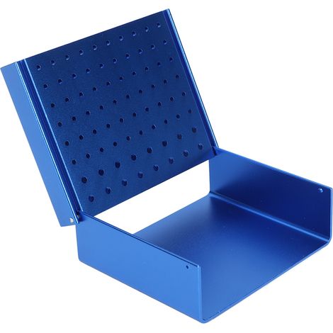 Porte-fraise dentaire 76 alvéoles en alliage d'aluminium, bloc portable pour instruments dentaires, rangement aiguilles et limes, bleu (1/5)