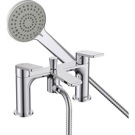 Bristan Frammento Bath Shower Mixer Tap Pillar Mounted - Chrome (1/5)
