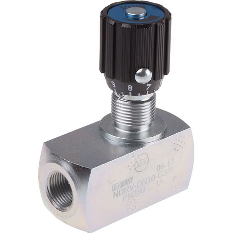 Vanne de régulation du débit hydraulique RS PRO, G 3/8, 350 bar Bars ( Prix pour 1 ) (1/2)