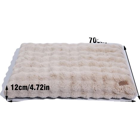 Cama para perros, felpa ultrasuave, lavable a máquina, color caqui XL (1/2)